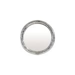Miroir disco forme ronde avec facettes coloris argent