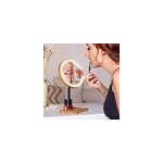 Miroir led rechargeable en bambou