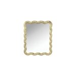 Miroir rectangulaire cadre ondul� dor� 23 x 28cm