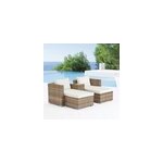 Moana salon de jardin 4 places en rsine tresse naturel et cru
