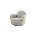 Momo - fauteuil pivotant en tissu gris