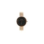 Montre bois acier or rose