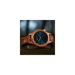 Montre femme en noyer bleu abyss