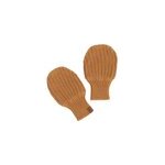 Moufles b�b� en teddy coton bio soul caramel (0 - 6 mois)