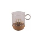 Mug en verre fond liège mrs Mug en verre fond liège mrs