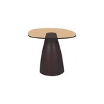 Mush - table basse organique d50 cm en verre fum� et m�tal rust