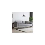 Nalha canap 3 places en velours gris clair