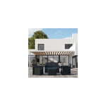 Nassau salon de jardin en r�sine 4 places avec table basse gris