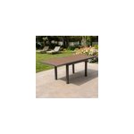 Nido table de jardin extensible 180 cm en aluminium et bois d'eucalyptus