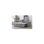 Noho - canap convertible gris clair