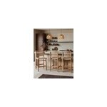 Nolan - lot de 2 chaises de bar en teck et corde viro tress�e