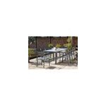 Olhao console extensible et 10 chaises en aluminium