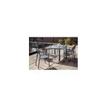 Olhao - console extensible aluminium + 6 chaises Olhao - console extensible aluminium + 6 chaises