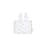 Oreiller extra plat lapin, bleuet