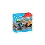 Ouvrier marteau piqueur et signalisation