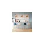 Pack 4 chaises pour �lot central blanches et bleues 65 cm - henrik