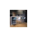 Pack 4 chaises pour �lot central blanches et vertes 65 cm - henrik