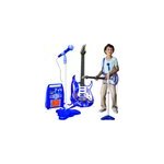 Pack guitare �lectrique enfant + microphone + amplificateur bleu