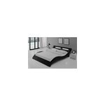 Paddington cadre de lit avec led 140 x 190 cm en pu noir