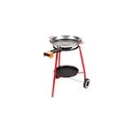 Paellera � gaz valencia, 2 br�leurs, sur chariot