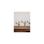 Paire de bougeoirs en laiton massif n�93