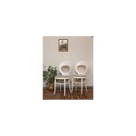 Paire de chaises blanche en bois n�1116