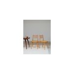 Paire de chaises cann�es en bois n�1190