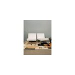 Paire de chauffeuses chrom�es blanches n�77