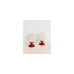 Paire de lampes en m�tal et verre n�812