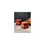 Paire de poufs en velours n56