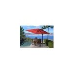Palatino ensemble parasol terracotta 3x3m et 4 dalles � lester