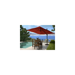 Palatino - parasol carr 3x3 dport rotatif terracotta en aluminium