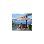 Palatino parasol �cru d�port� carr� 3 x 3 m rotatif � 360