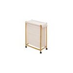Panier � linge 52l sur roulettes bambou