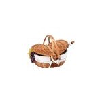 Panier en osier tissu dentelle lin Panier en osier tissu dentelle lin