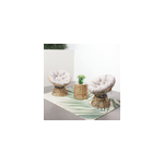 Papasan - salon de jardin 2 fauteuils rotatifs et 1 table