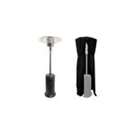 Parasol chauffant oslo chauffage d'ext�rieur gaz acier noir + housse