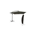 Parasol d�port� molokai carr� 2, 7x2, 7m gris + housse