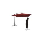 Parasol d�port� molokai carr� 2, 7x2, 7m rouge + housse
