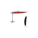 Parasol d�port� molokai carr� 2, 7x2, 7m terracotta + housse