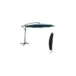 Parasol d�port� oahu rond 3, 50m de diam�tre bleu gris + housse