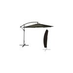 Parasol d�port� oahu rond 3m de diam�tre gris + housse