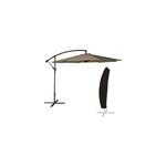 Parasol d�port� oahu rond 3m de diam�tre taupe + housse