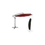 Parasol d�port� oahu rond 3m de diam�tre terracotta + housse