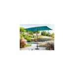 Parasol droit rectangulaire loompa bleu canard - 3 x 2 m - hesp�ride