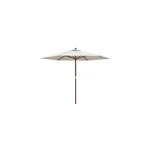 Parasol de jardin avec m�t en bois 299 x 299 x 240 cm bois marron