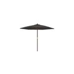 Parasol de jardin avec m�t en bois 299 x 299 x 240 cm bois marron