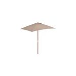 Parasol avec m�t en bois 150 x 150 x 200 x 235 cm bois marron