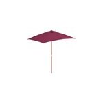 Parasol mobilier de jardin avec mt en 150 x 200 x 235 cm bois marron