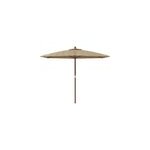 Parasol mobilier de jardin avec m�t en 299 x 299 x 240 cm bois marron